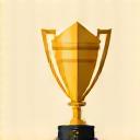 Stylized icon representing an award trophy, indicating industry recognition.
