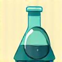 Stylized icon representing a scientific research flask and a magnifying glass, signifying clinical validation.