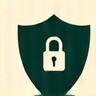 Icon depicting a shield with a lock, symbolizing data privacy and security.
