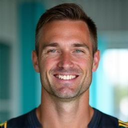 Mark Johnson, a wellness coach specializing in stress management, smiling confidently.