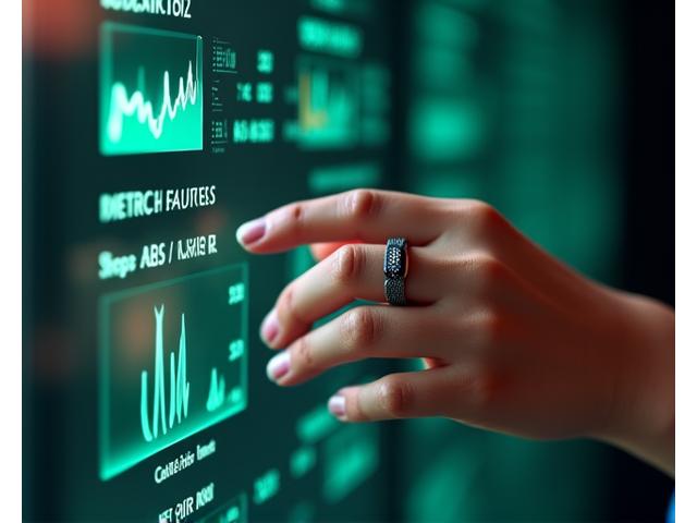 Veridian Bloom smart ring tracking a runner's performance data on a dashboard.