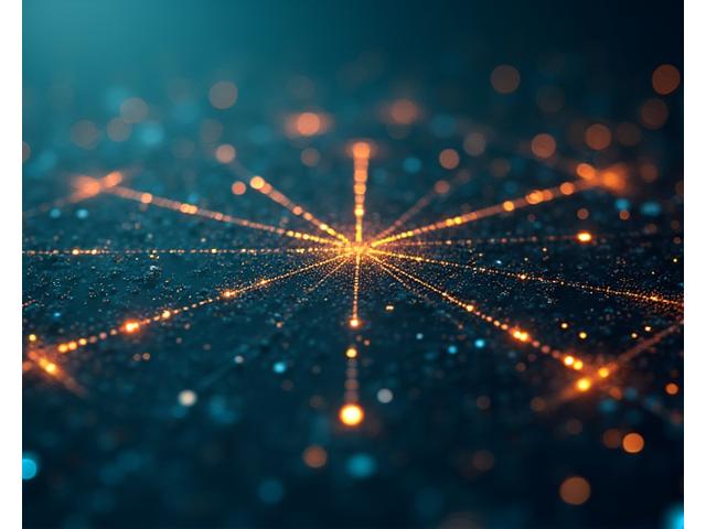Abstract depiction of glowing code lines and interconnected nodes, representing powerful API capabilities and seamless data exchange for developers. The imagery should convey innovation, precision, and limitless potential in a digital space.