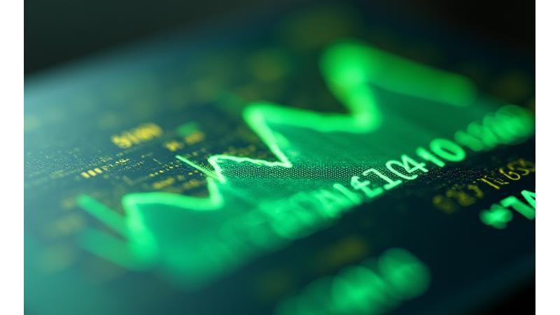 Close-up of a secure digital payment interface with abstract data flowing, representing billing terms.