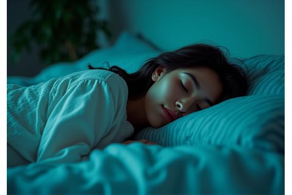 A serene depiction of a woman sleeping, with subtle overlays of biometric data graphs illustrating sleep cycles and stress levels, emphasizing the impact of hormonal correlation. personalized insights, wellbeing.